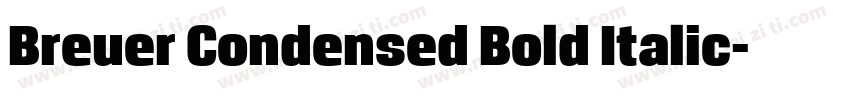 Breuer Condensed Bold Italic字体转换